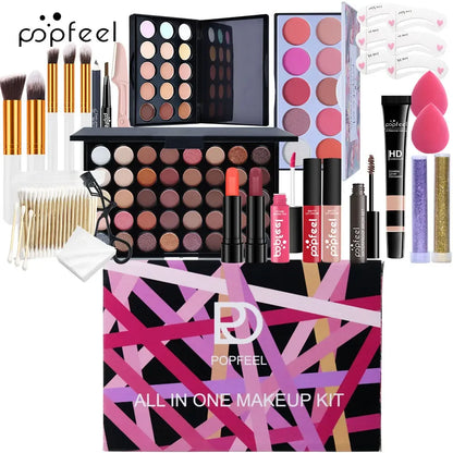 Professional Makeup Set Full Makeup Kit Eye Shadow Blush Foundation Face Powder Makeup Case Korean Cosmetic Christmas Gifts