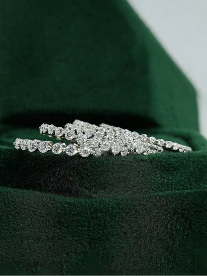 925 Sterling Silver Simplicity Classic Zircon Bead Ring For Women Engagement Wedding Luxury Fashion High Quality Fine Jewelry