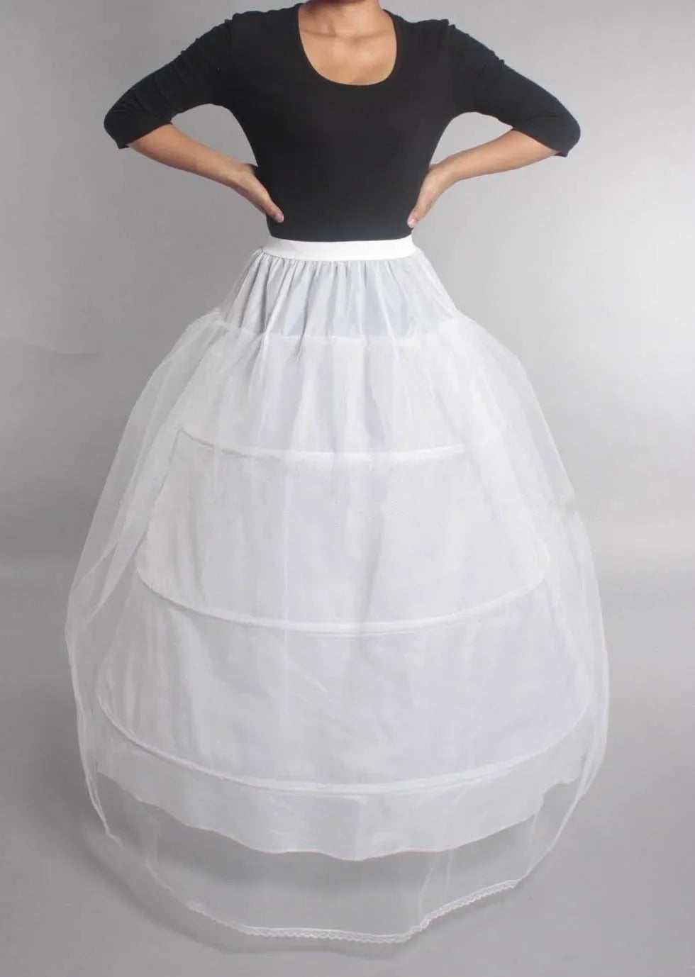In Stock 6 Hoops Wedding Petticoat Crinoline Slip Bridal Underskirt Puffy High Quality Customized