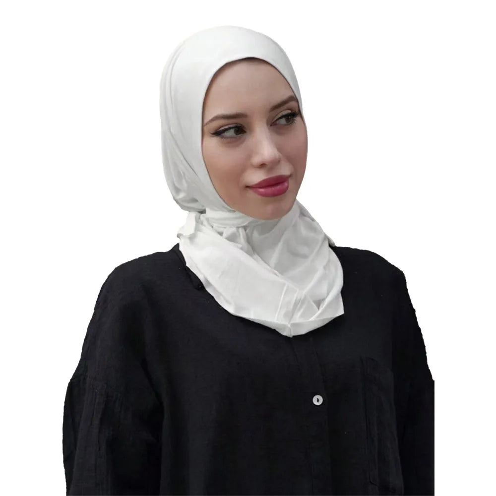 Bandage Instand Hijab Scarf for Muslim Women Plain Headscarf Head Wraps Islamic Turban Femme Musulman Headband Scarves