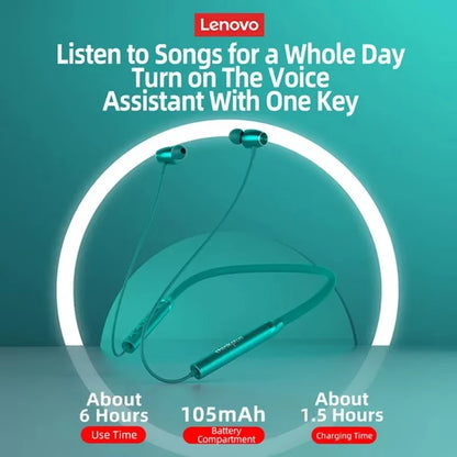 Lenovo Bluetooth Earphones HE05X Wireless Earbuds Magnetic Neckband Earphone Waterproof Sport Headset Mic Noise Cancelling