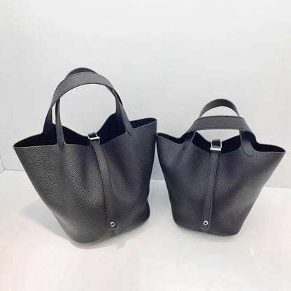 Women Bags Handbags Bucket Bag Real Leathe Fashion Tote Bag Genuine Leather Luxury Desginer Big Size Large Lady Hand Bags