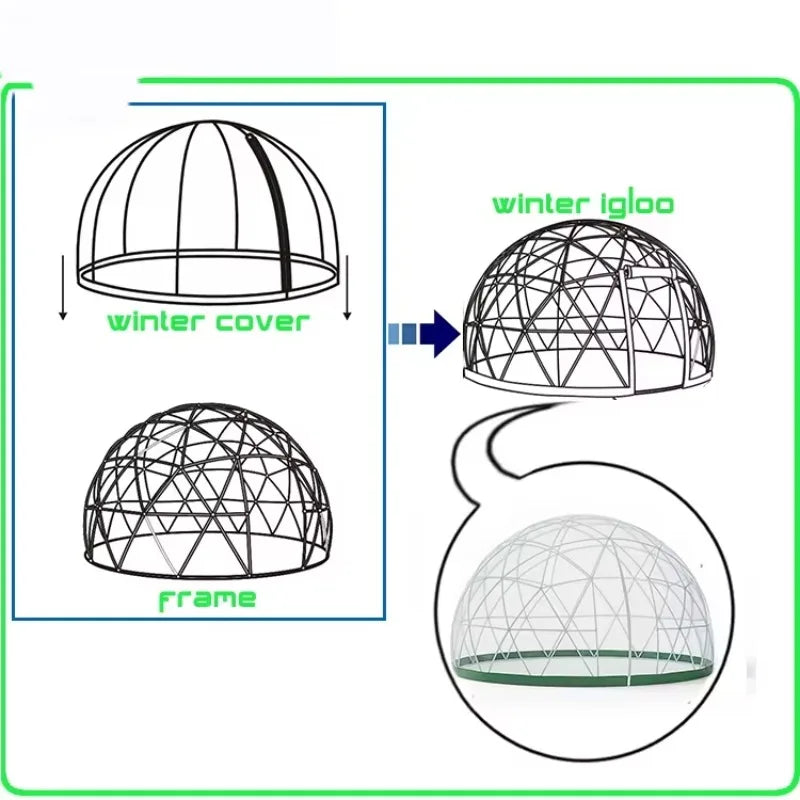 Geodesic Dome Tent Transparent Bubble Camping Tent Luxury Outdoor Resort Garden Customized