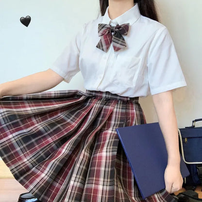Japanese Bow Tie Skirt Set Student Pleated Skirt Jk Uniform Korean School Sexy Girl Preppy Style Seifuku Japanese School Uniform