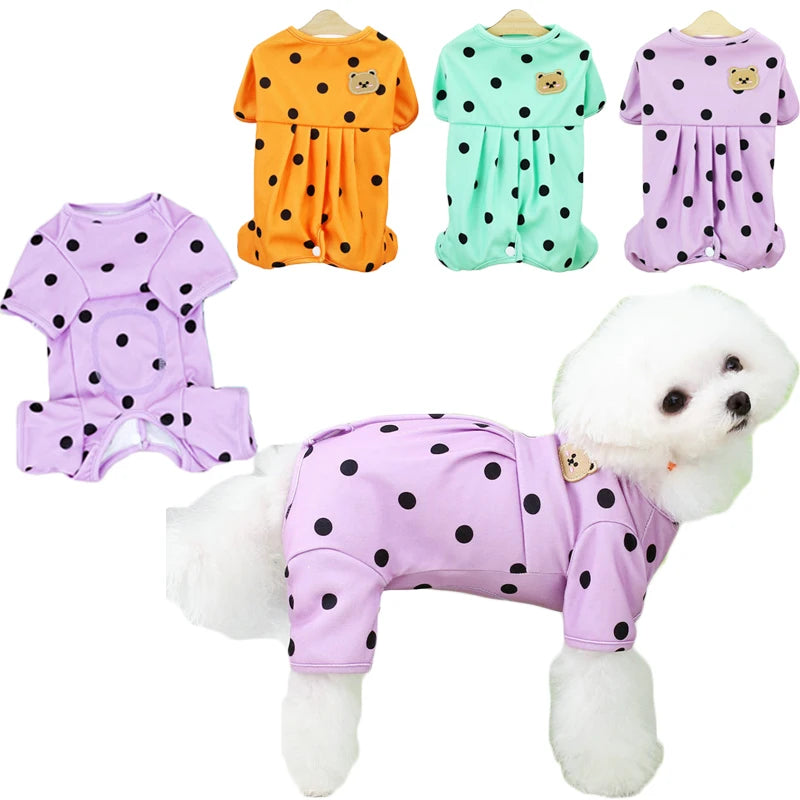 Dog Clothes Green Purple Dog Costume Suits Wrapped Belly Overalls Tracksuit For Small Dogs Chihuahua York Puppy Jumpsuit Pajamas