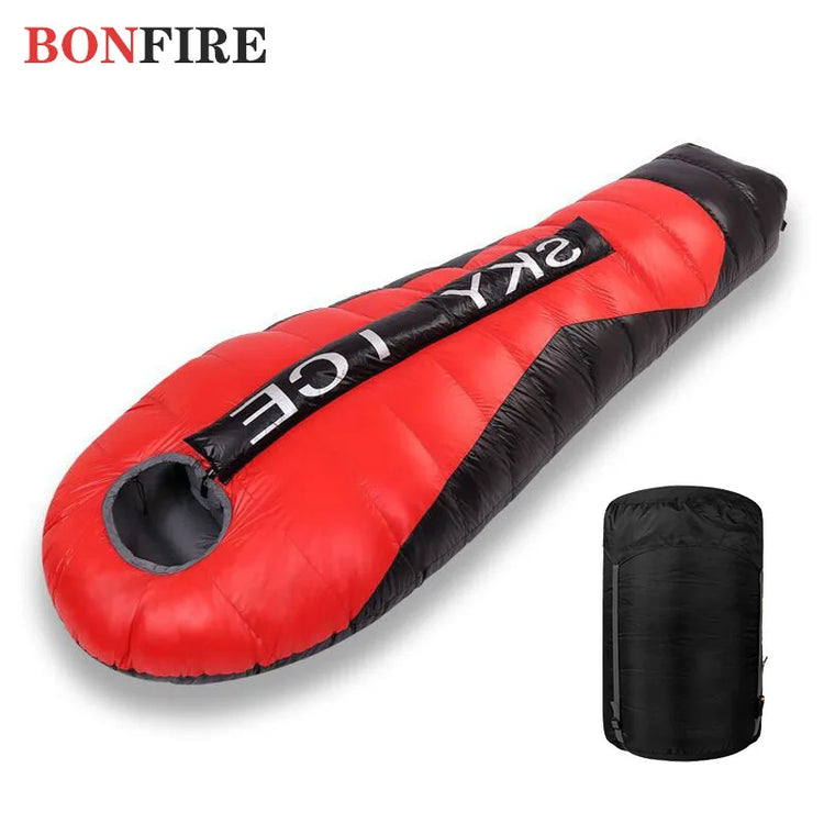 Portable Winter Down Dleeping Bags Ultralight Outdoor Waterproof Warm Goose Down mummy Sleeping Bag For Hiking Camping Equipment