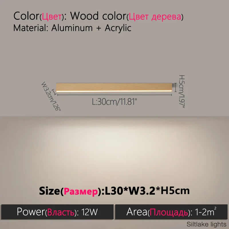 Modern Long Strip Ceiling Light Surface Mounted Minimalist Aisle Lamp Living Room Bedroom Kitchen Home Office LED Lighting