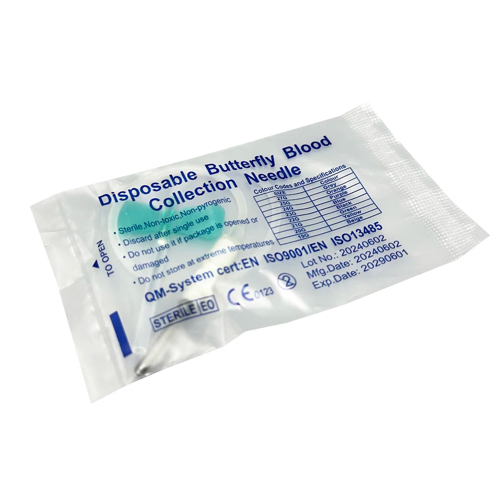 50PCS/lot Disposable Butterfly Blood Collection Needle Double Wing Type Blood Collection Needle Pet Care Room Cat Dogs Animal