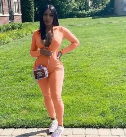 Fashion Workout Active Wear Ribbed Rompers Womens Jumpsuit Long Sleeve Fitness Embroidery Lucky Label Letter Zipper Jumpsuits
