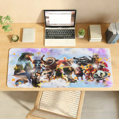 Cartoon Italian Brainrot  Mouse Pad Non-slip Rubber Computer Mat Gamer Balance Decoracion Deskmat Laptop Office Large