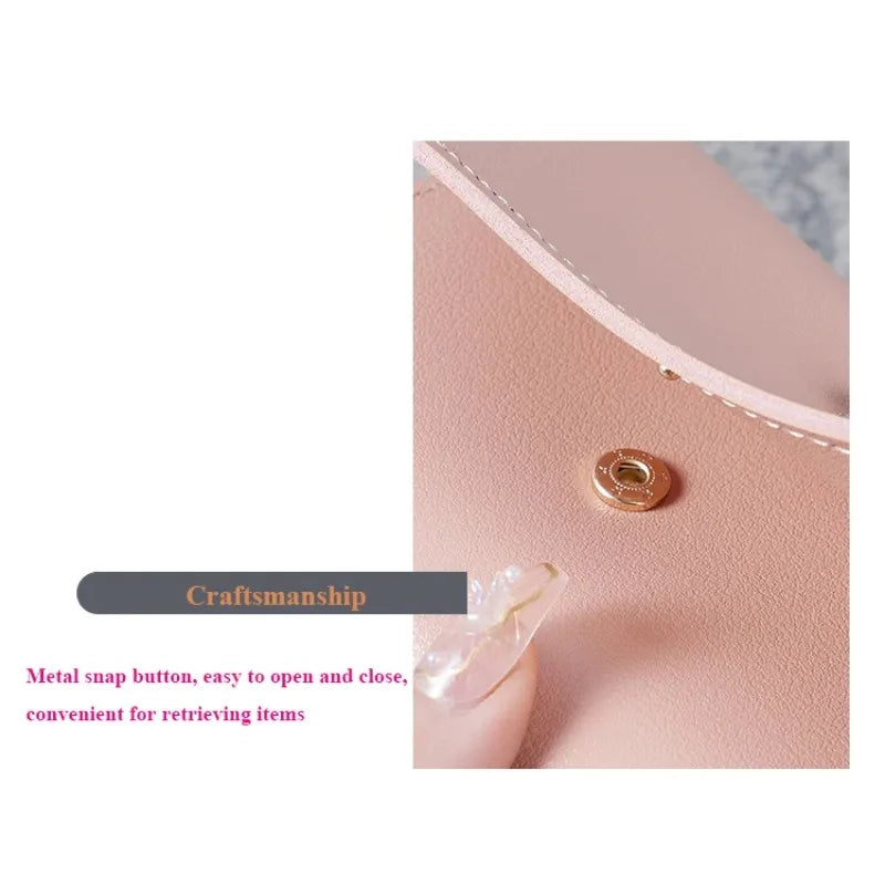 Trendy Short Women's Wallet Ultra Thin Triple Fold Smooth Surface Multi-Functional Card Bag Student Ticket Clip
