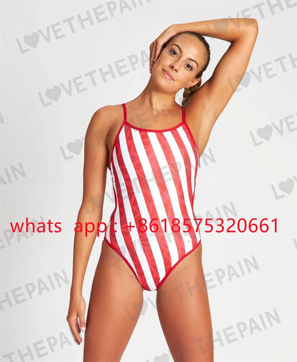 USA Female Swimsuit Bikini Sexy One-piece Comfortable Set Swimwear Functional Training Swimsuit Swimming Clothing 2026