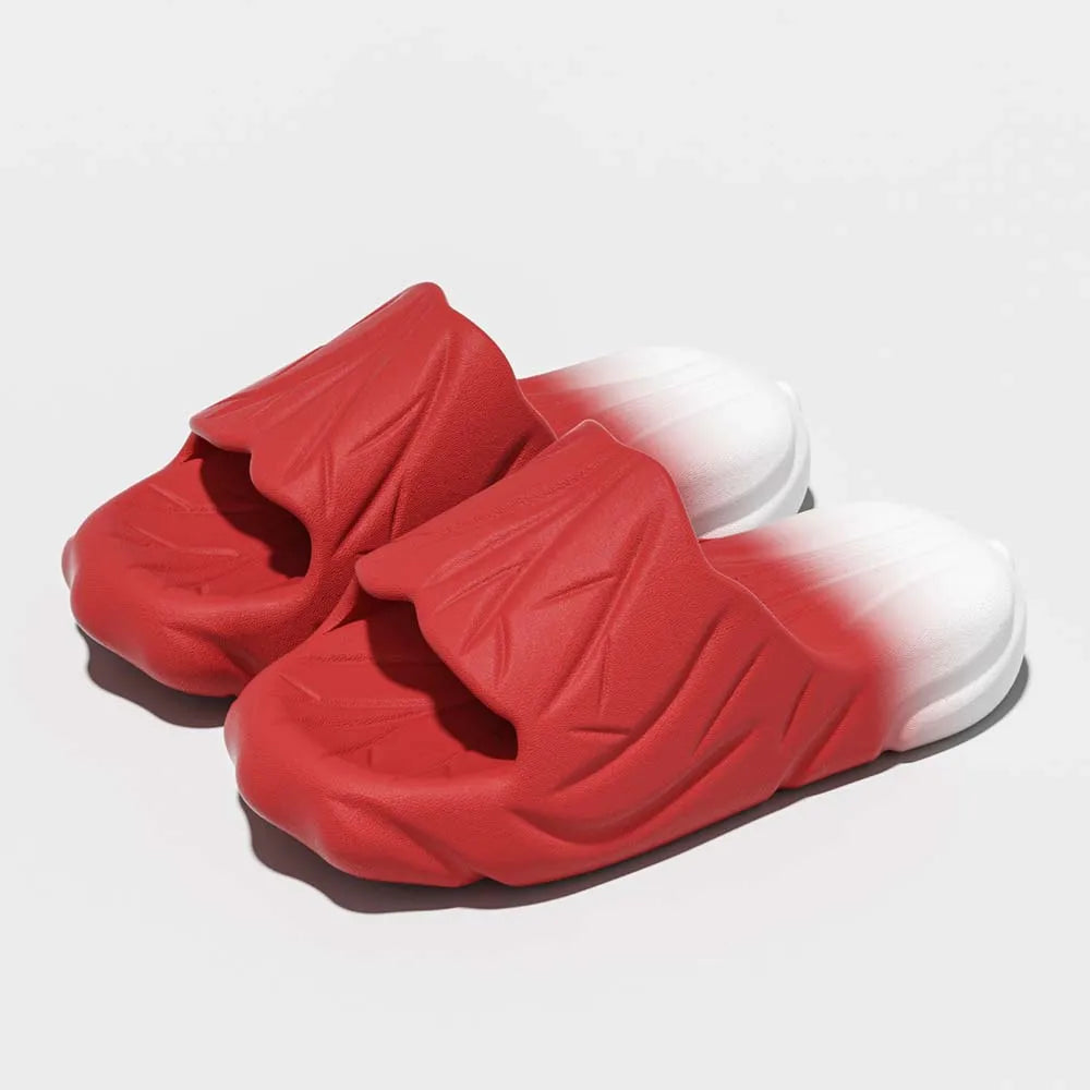 SHAJI Cute Cartoon Vegetable Cabbage Slides Unisex Couple Cloud Slippers EVA Thick Platform Cozy Non Slip Footwear Summer Indoor