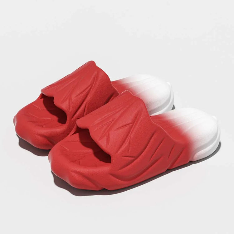 SHAJI Cute Cartoon Vegetable Cabbage Slides Unisex Couple Cloud Slippers EVA Thick Platform Cozy Non Slip Footwear Summer Indoor