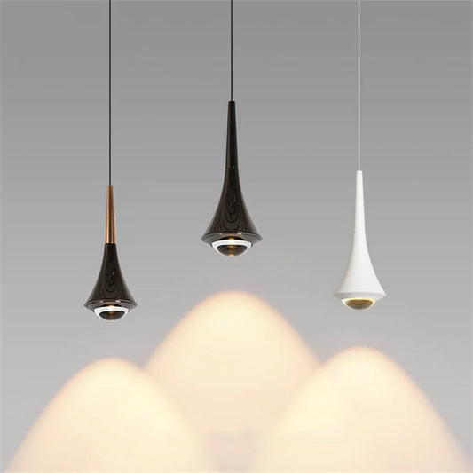 Luxury Waterdrop Bedroom Bedside LED Pendant Lights Kitchen Island Bedroom bar Table Dining Room Hanging Light Home Chandelier