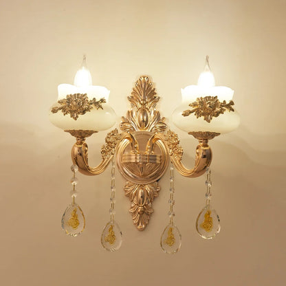 Nordic Luxury Gold Crystal LED Ceiling Chandelier LOFT Villa Lustre LED Pendant Lamp Living Room Hotel Hall Decor Hanging Lamps