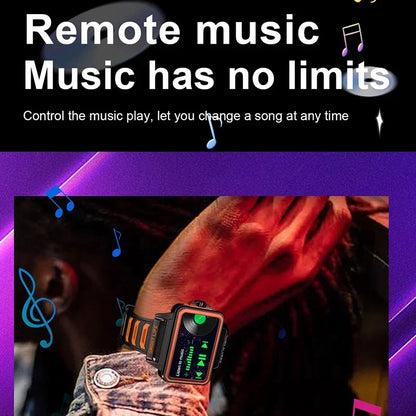 Hip Hop Fashion Personality Smart Watch 1.57-inch HD Screen 24h Continuous Heart Rate Sleep Monitor Game Waterproof Smartwatch