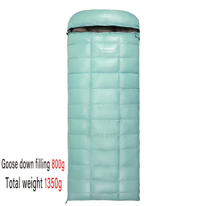 Envelope-style Down Sleeping Bag Ultra-light Goose Down Waterproof Plus Size Winter Warm Travel Hiking Camping Sleeping Bag