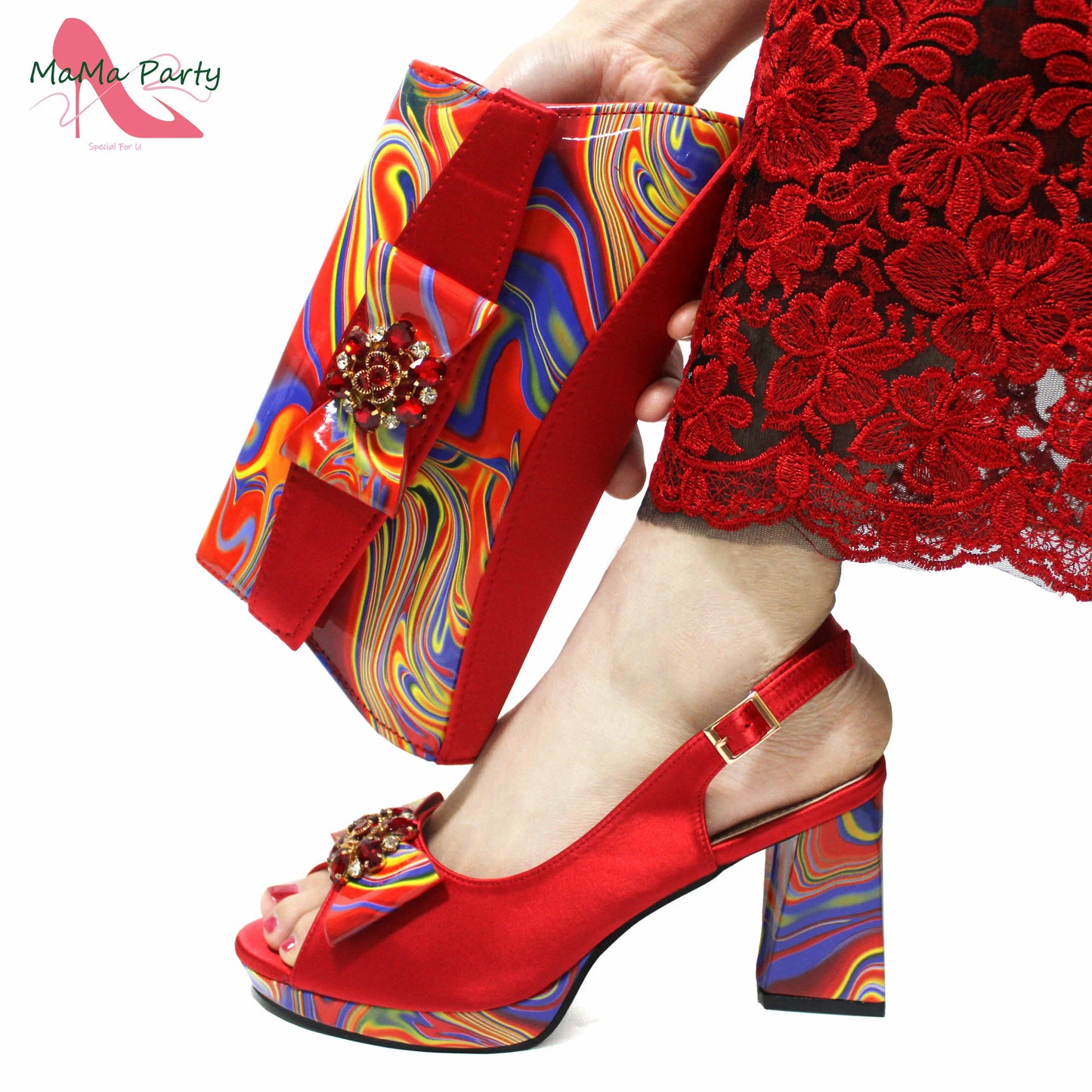 2024 New Design Italian Women Shoes and Bag to Match in Super High Heels in Yellow African Ladies Sandals for Wedding Party