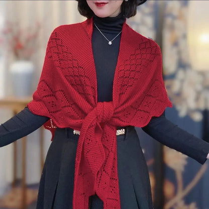 Fashion Knitted Cotton Hollow Scarf Shawl Solid Color Women Summer Air-conditioned Room Cape Ladies Simple Warps Wholesale