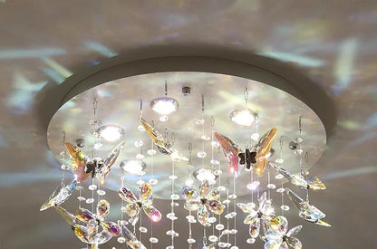 Vintage Crystal Ceiling Pendant Shining Creative LED Hanging Lamp Living Room Restaurant Chandelier Mood Light Indoor Lights