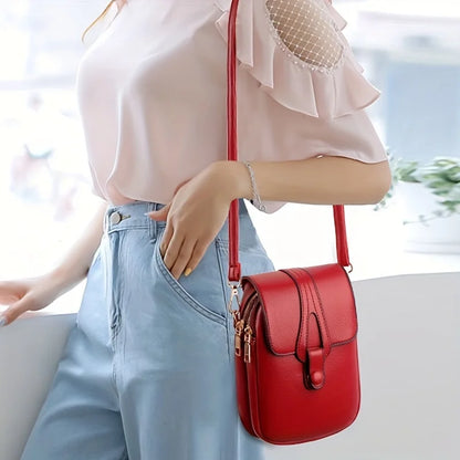 Stylish Flip Open Pu leather Crossbody Bags for Women Versatile Shoulder Purses Phone Pouch Pocket