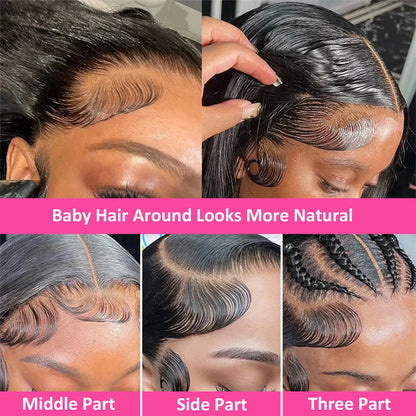 Curly Short Bob 300% Density 13x4 HD Lace Front Human Hair Wigs Women Water Wave Brazilian Lace Frontal Wig 2x6 Lace Closure Wig