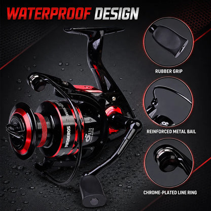 1000-8000 Full Metal Spinning Fishing Reel 4.7:1-5.2:1 23KG Max Drag Long Cast Carp Sea Fishing Wheel Accessories