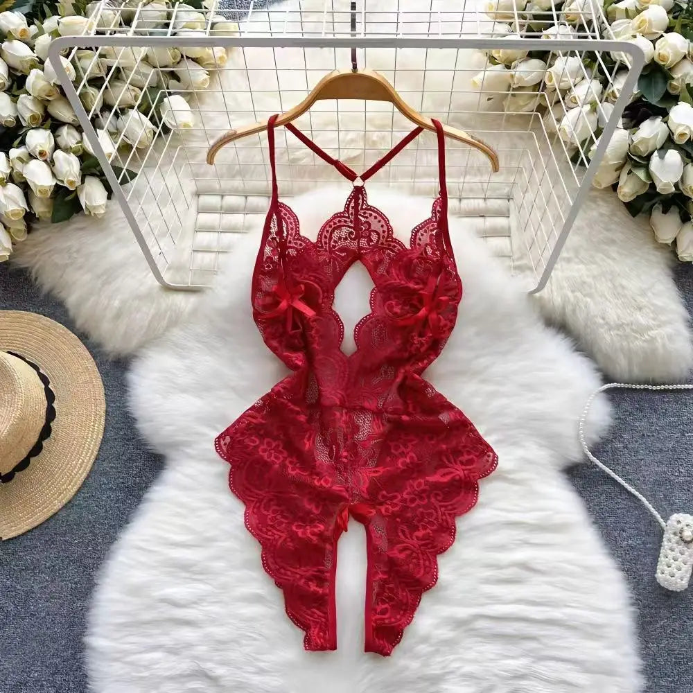 Woman Lace Splice Hollow out Design Women's Bodysuit Base Layer Small Vest High Waist Straight Tube Fashion Sexy Bodysuit New