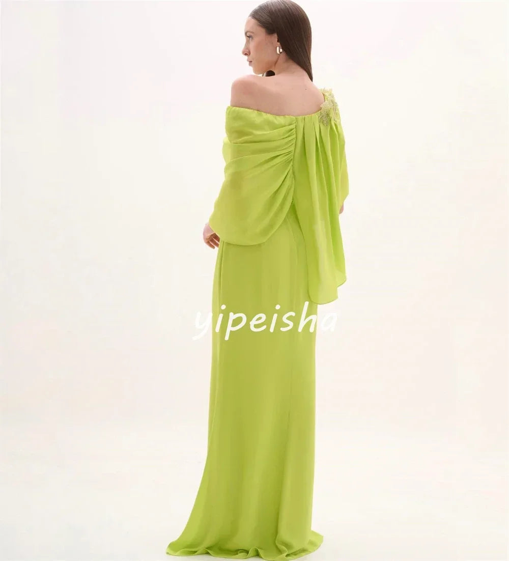 Customized Price AdjustmentJersey Sequined Ruched Christmas A-line One-shoulder Bespoke Occasion Gown Long Dresses
