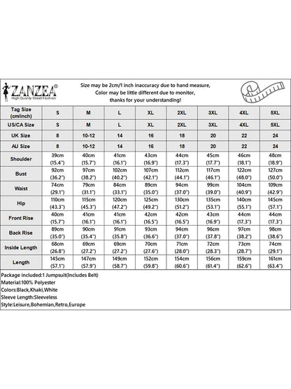Stylish Office OL Overalls Pant ZANZEA Fashion Women Jumpsuits Summer Lapel Sleeveless Rompers Solid Loose Wide Leg Trouser 2025