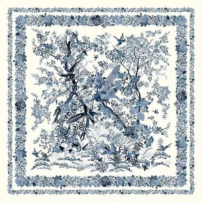 100% Pure Mulberry Silk Women Square Scarf Prints Headband Neckerchief Luxury Female Hair Ornament Female Bandana Scarves 53CM