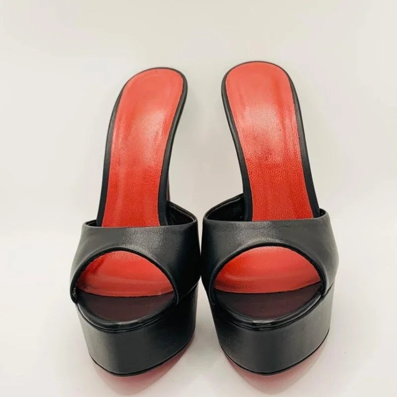 Summer Women's Pointed Toe Open Toe Stiletto Cool Slippers Fashion Women's Wedding Dance Shoes  Luxury Sandals Slippers