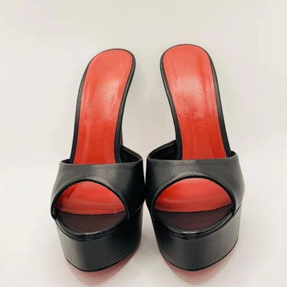 Summer Women's Pointed Toe Open Toe Stiletto Cool Slippers Fashion Women's Wedding Dance Shoes  Luxury Sandals Slippers