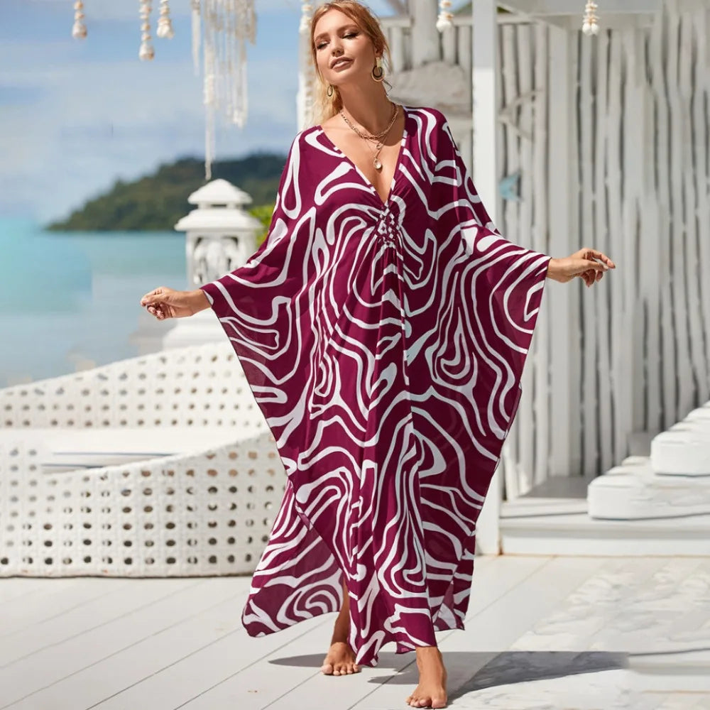 Fashion Boho Bikini Cover-ups Oversized Leopard Zebra Print Beach Cover Up Open Front Sunscreen Shawl For Women