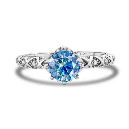 1-3ct Moissanite Wedding Rings Women 925 Sterling Silver Plated 18K White Gold Ring Engagement Promise Band Fine Jewelry Gift
