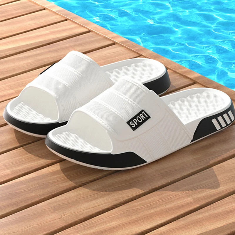 Big Size 40-47 Soft Bottom Sports Eva Slippers Men's Summer Fashion Indoor Outdoor Home Shallow Slippers Man Streetwear Sandals