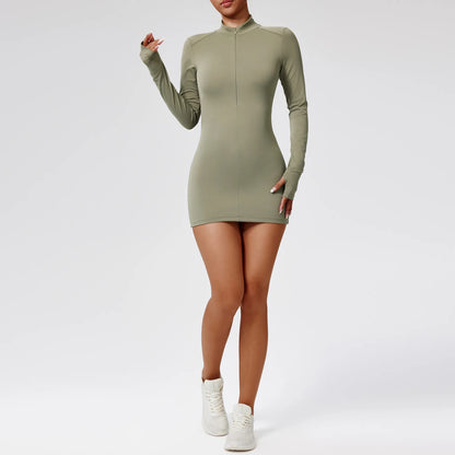 Zipper Jumpsuit Women's Tracksuit Bodysuits Yoga Set Workout Gym Clothes Long Sleeve Yoga Jumpsuits One Piece Rompers Sportswear