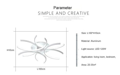 Modern Led Chandelier Lights White Ceiling Lamp Bedroom Circle Attic Living Dining Room Kitchen Interior Light Fixture