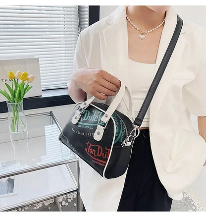 Women Bag Y2K Luxury Designer Handbag Shopping Crossbody Graffiti Purses PU Leather Shoulder Bags for Women