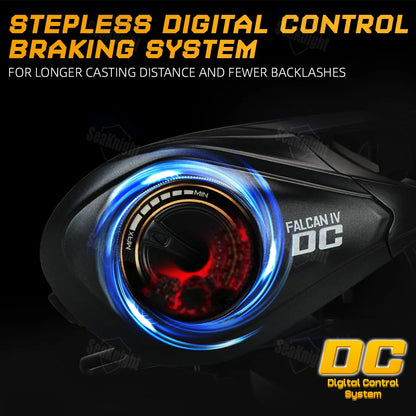 SeaKnight Brand FALCAN IV DC 8.1:1 Series Baitcasting 10+1BB Carbon Fiber Drag System 7kg/15lbs Brass Gear Power Fishing Reel