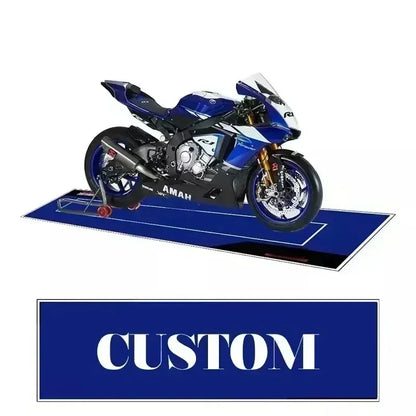 Motorcycle Carpet Polyester Parking Mat Display Carpet Racing Bicycle Carpets Mat Anti-slip Bedside Rugs Customized Display Rug