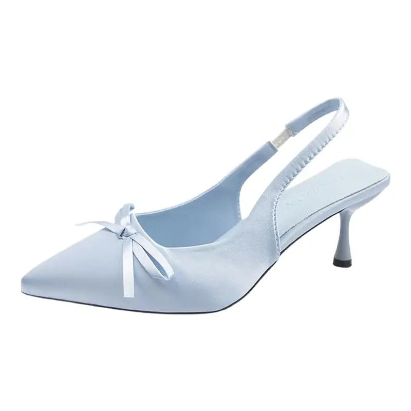 Designer Luxury Summer Women Sandals Fashion Pointed Toe Butterfly-knot Shoes Ladies Elegant High Heels Party Club Sandalias