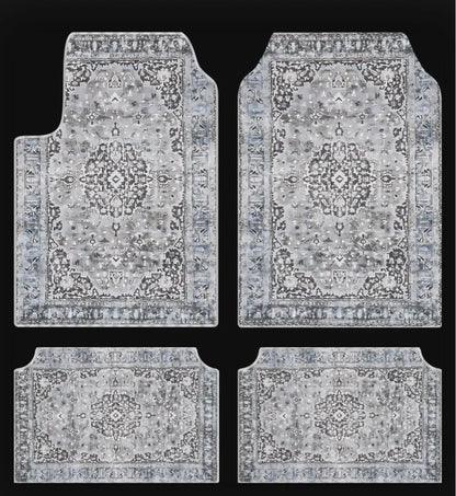 Set of Bohemian Style Floor Mat Universal Size Car Foot Mat American Retro Rugs for Bedroom Home Anti-slip Soft Rug