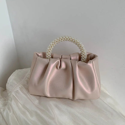 Fashion Pearl Handle Women Dinner Clutch Purse Handbags Luxury Design Ladies Square Shoulder Bags Female Small Messenger Bag