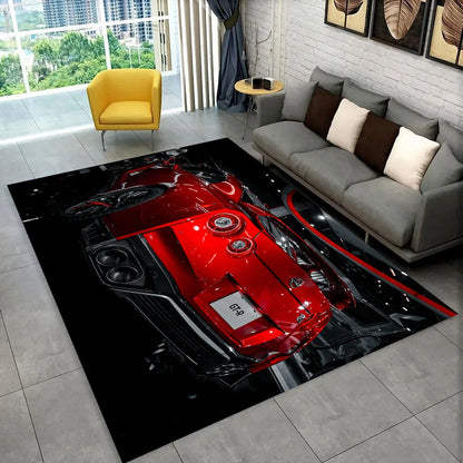 GTR Racing Car N-Nissan Logo 3D Carpet Rug for Home Living Room Bedroom Sofa Motorcycle Doormat Decor,kid  Area Rug Floor Mat