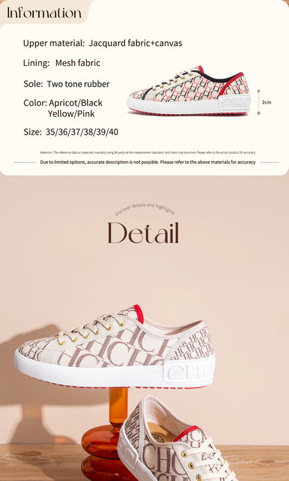 C-H Women's Casual Shoes  Autumn New Comfortable Canvas Shoes Skeleton Correction Woman Walking Shoes
