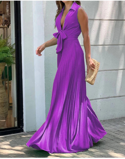 Women's Sleeveless Bodysuit Loose Wide leg pants Sexy V Neck Sleeveless Full Jumpsuits Fashion Casual Lady Streewear Overalls