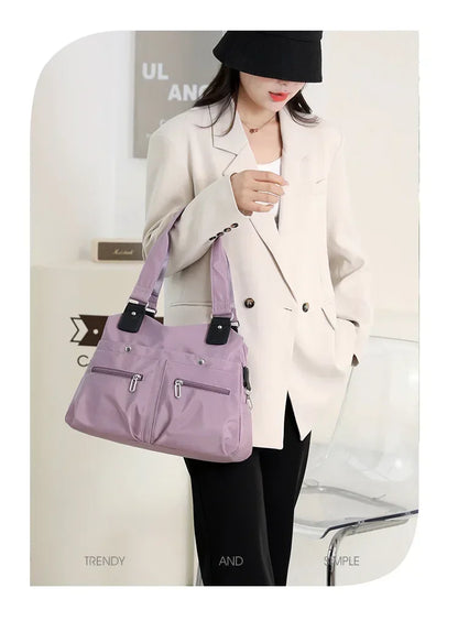Tote Bag Handbag Shoulder Bag for Women Nylon Waterproof Large Capacity Shopping CrossBody Bag Ladies Messenger Bags Handbags