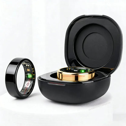 R10 Smart Ring with Charging Case for Men Women, Health and Sleep Monitor, 5ATM Waterproof, Multi-sport Mode, Smartring 2026 New